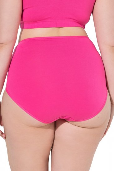 Ulla Popken 852761 Gestreepte slips met hoge taille 5-pack Petrol - Slips - 