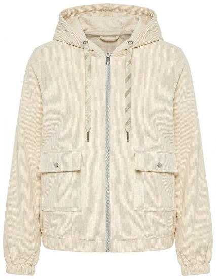Ulla Popken 852802 Corduroy jack Gebroken wit - Jassen - Grote maten jassen voor dames