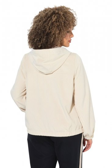 Ulla Popken 852802 Corduroy jack Gebroken wit - Jassen - Grote maten jassen voor dames