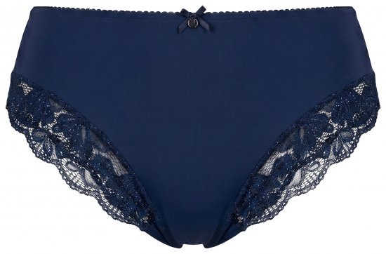 Ulla Popken 852930 Slips met kant Donkerblauw - Slips - 