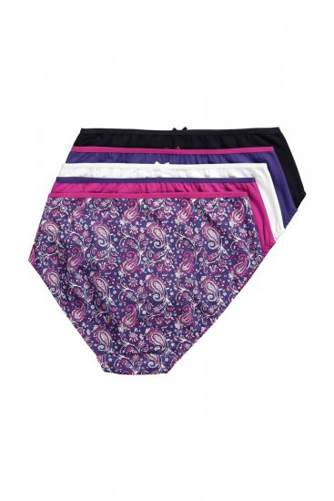 Ulla Popken 852935 Gebloemde slips 5-pack Koningsblauw - Slips - 