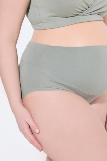 Ulla Popken 853611 Zwangerschapsslips Grijsgroen - Slips - 