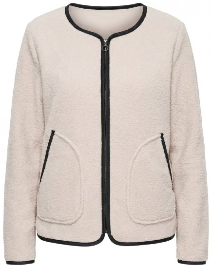 Ulla Popken 853685 Teddy jack Champagne - Jassen - Grote maten jassen voor dames