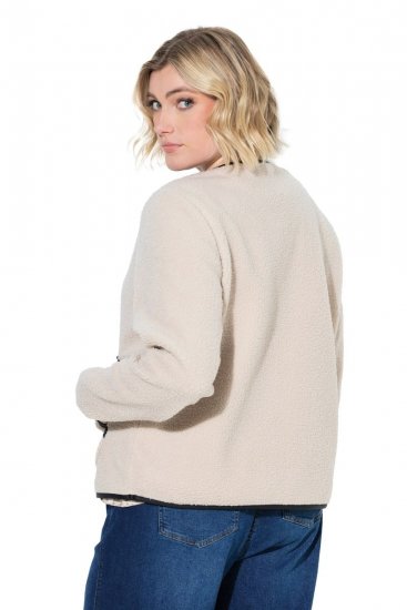 Ulla Popken 853685 Teddy jack Champagne - Jassen - Grote maten jassen voor dames