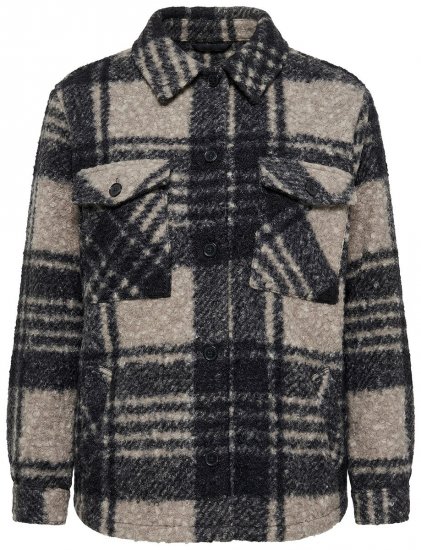 Ulla Popken 853709 Teddy jack Beige - Jassen - Grote maten jassen voor dames