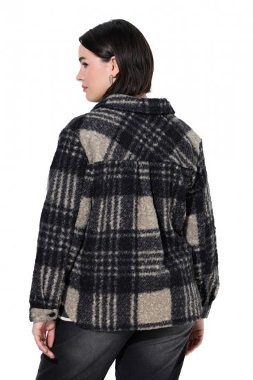 Ulla Popken 853709 Teddy jack Beige - Jassen - Grote maten jassen voor dames