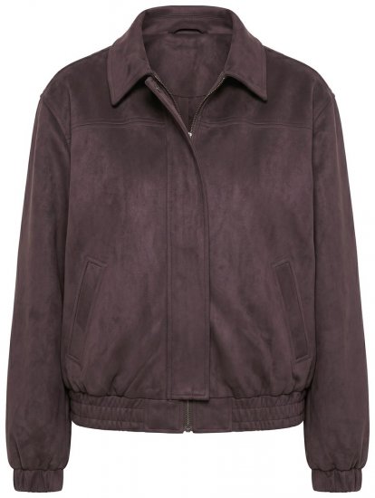 Ulla Popken 853792 Jas van imitatiesuède Bruin - Jassen - Grote maten jassen voor dames