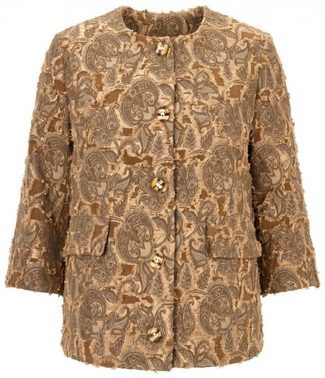 Ulla Popken 853996 Jasje Lichtbruin - Jassen - Grote maten jassen voor dames