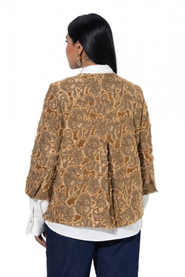Ulla Popken 853996 Jasje Lichtbruin - Jassen - Grote maten jassen voor dames