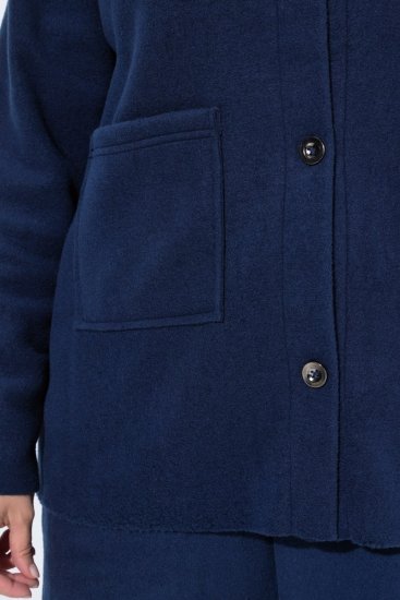 Ulla Popken 854200 Fleecejack Donkerblauw - Jassen - Grote maten jassen voor dames