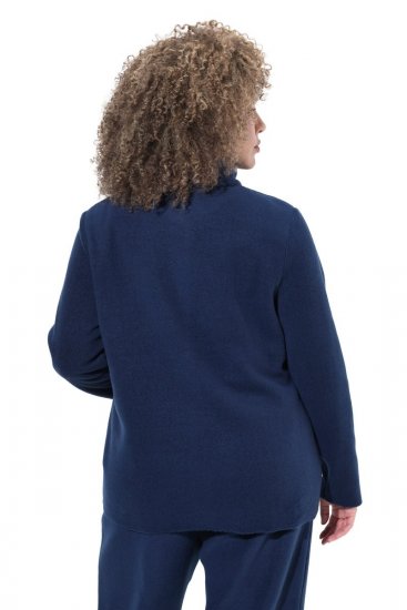 Ulla Popken 854200 Fleecejack Donkerblauw - Jassen - Grote maten jassen voor dames