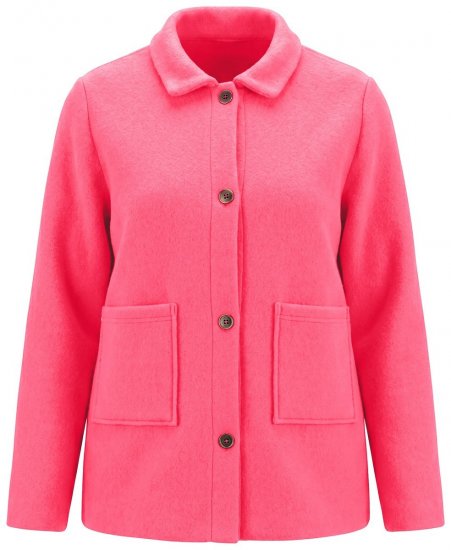 Ulla Popken 854200 Fleecejack Roze - Jassen - Grote maten jassen voor dames