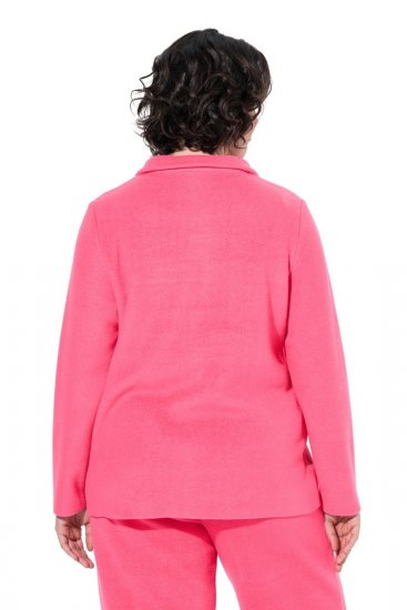 Ulla Popken 854200 Fleecejack Roze - Jassen - Grote maten jassen voor dames