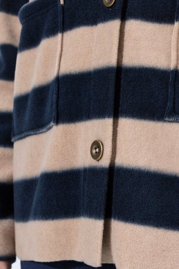 Ulla Popken 854366 Fleecejack Lichtbruin - Jassen - Grote maten jassen voor dames