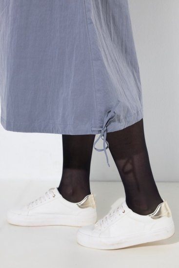 Ulla Popken 854413 Midi-jurk met trekkoord Grijs - Midi jurken - Midi-jurken in grote maten