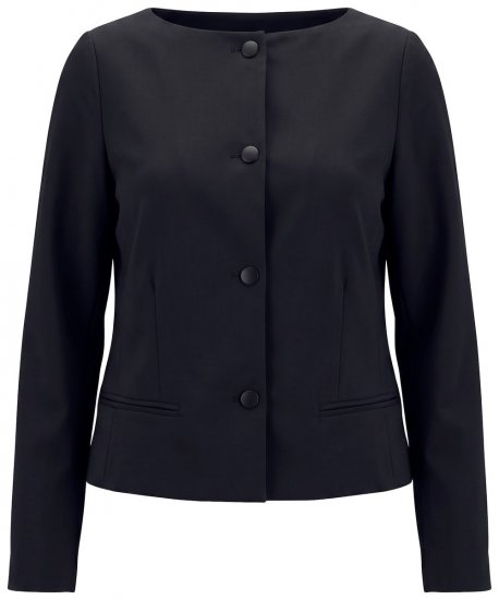 Ulla Popken 855136 Stretch blazer Zwart - Blazers - Damesblazers in grote maten