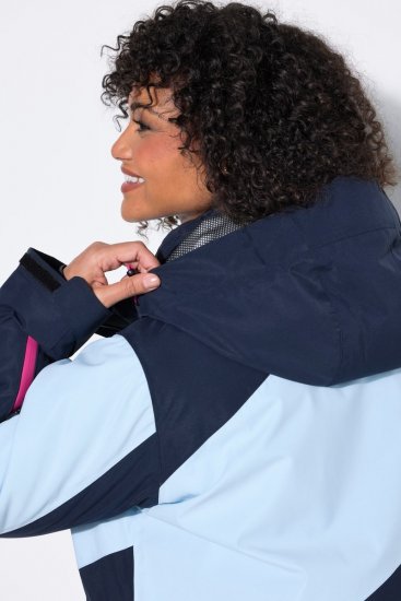 Ulla Popken 855307 HYPRAR ski-jas met afneembare capuchon Donkerblauw - Skikleding - 