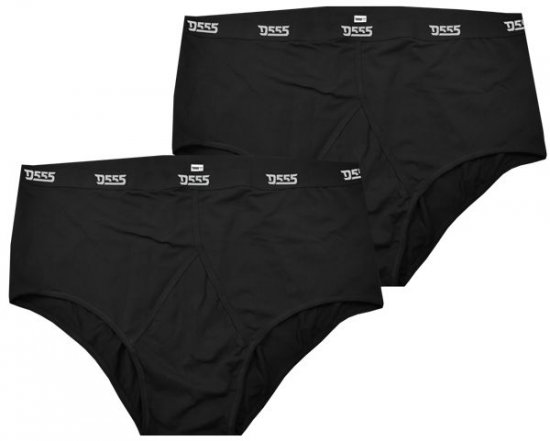 D555 Thompson Briefs Underwear 2-pack Black - Ondergoed & zwem - Grote Maten Ondergoed Heren