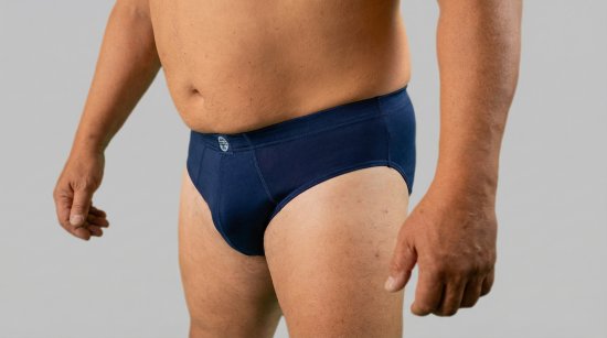 20 Nodi 974 Stretch Cotton Briefs with Internal Elastic Band and Low Rise Navy - Ondergoed & zwem - Grote Maten Ondergoed Heren