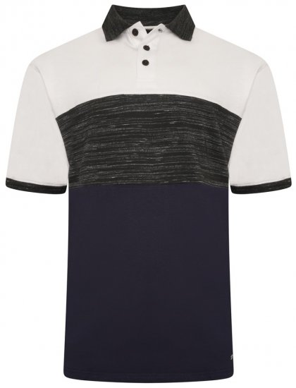 Kam Jeans 5484 Cut & Saw Inject Polo Shirt Charcoal - Polo shirts - Grote Maten Poloshirts Heren