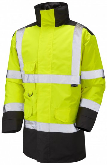 Leo Tawstock Warm Quilted Anorak Hi-Vis Yellow/Black - Werkkleding - Werkkleding Grote Maten Heren