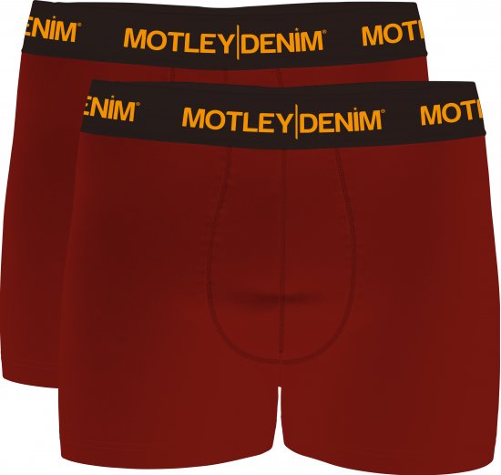 Motley Denim Amsterdam Boxershorts Red 2-pack - Ondergoed & zwem - Grote Maten Ondergoed Heren