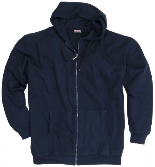 Adamo Athen Hoodie with Zipper Navy - Sweaters & hoodies - Sweaters & Hoodies Grote Maten Heren