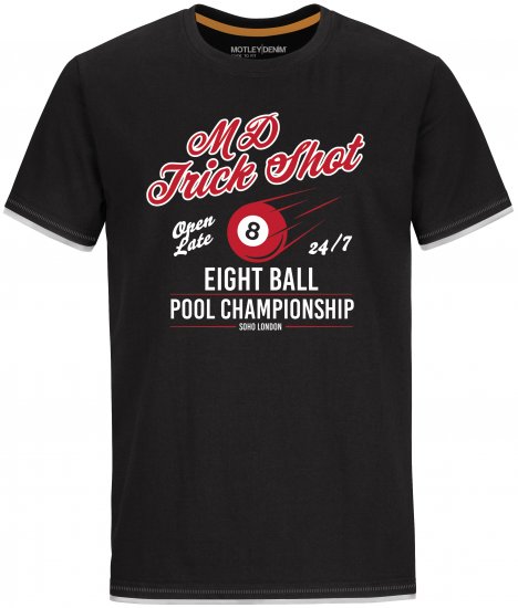 Motley Denim T-shirt Ayton Black - T-shirts - Grote Maten T-shirts Heren