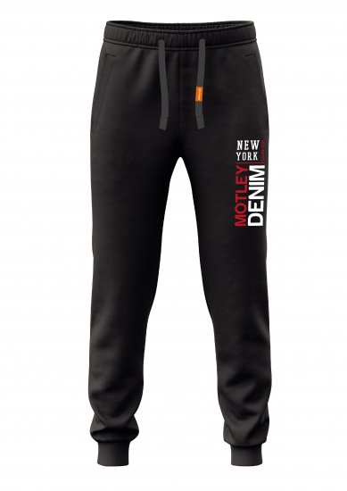Motley Denim Belfast Sweatpants Black - Joggingbroeken & shorts - Joggingbroeken & Shorts Heren Grote Maten
