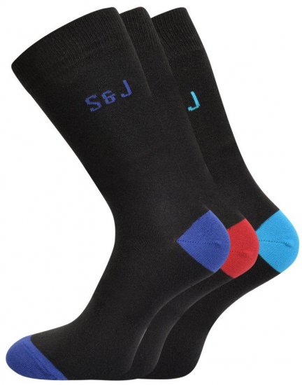 Smith & Jones Blear 3-pack Socks (46-49) - Ondergoed & zwem - Grote Maten Ondergoed Heren