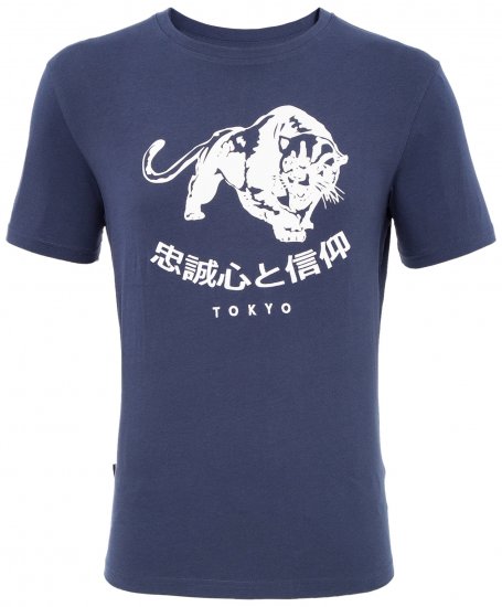 Loyalty & Faith Blocker T-shirt Blue - T-shirts - Grote Maten T-shirts Heren