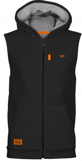 Motley Denim Brussels Sleeveless Hoodie Black - Sweaters & hoodies - Sweaters & Hoodies Grote Maten Heren