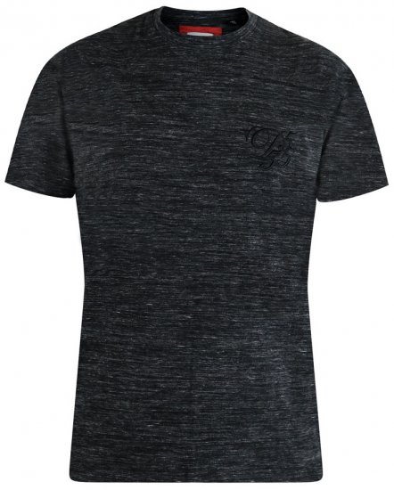 D555 Chalmer Couture Space Dye T-shirt Black - T-shirts - Grote Maten T-shirts Heren