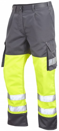 Leo Bideford Cargo Pants Hi-Vis Yellow/Grey - Werkkleding - Werkkleding Grote Maten Heren