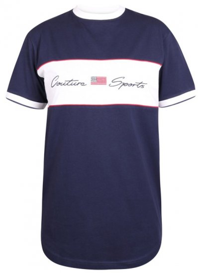 D555 Cullen T-shirt Navy - T-shirts - Grote Maten T-shirts Heren