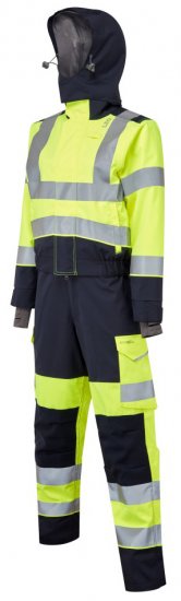 Leo Honeychurch EcoViz 10KX Performance+ Women's Breathable 2-Part Coverall Hi-Vis Yellow/Navy - Werkkleding - 