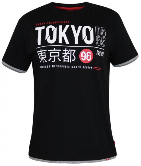 D555 Darnell T-shirt Black - T-shirts - Grote Maten T-shirts Heren