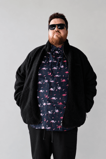 Jack & Jones Norrebro Teddy Jacket Black - Jassen - Grote Maten Herenjassen