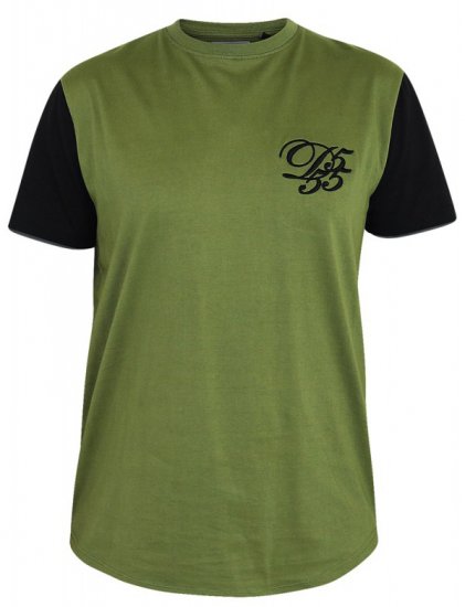 D555 Demarcus Couture T-shirt Khaki - T-shirts - Grote Maten T-shirts Heren