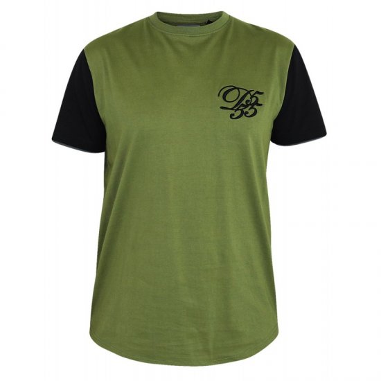 D555 Demarcus Couture T-shirt Khaki - T-shirts - Grote Maten T-shirts Heren