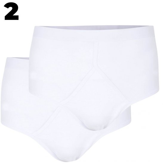 Espionage U003W slips 2-pack wit - Ondergoed & zwem - Grote Maten Ondergoed Heren