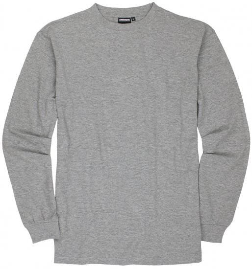 Adamo Floyd Comfort fit Long sleeve T-shirt Grey - T-shirts - Grote Maten T-shirts Heren