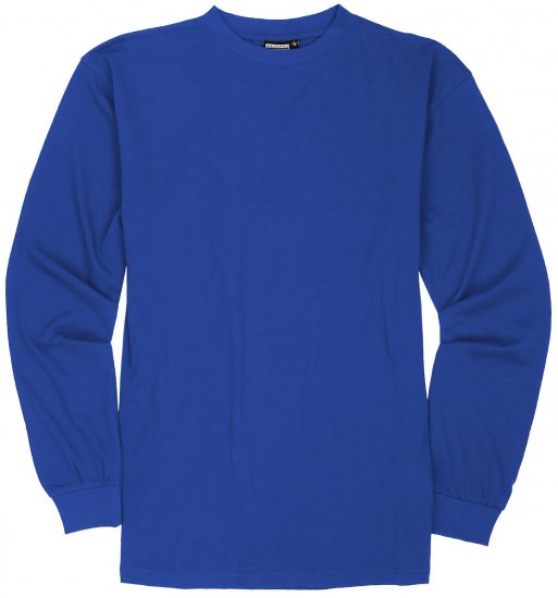 Adamo Floyd Comfort fit Long sleeve T-shirt Royal Blue - T-shirts - Grote Maten T-shirts Heren