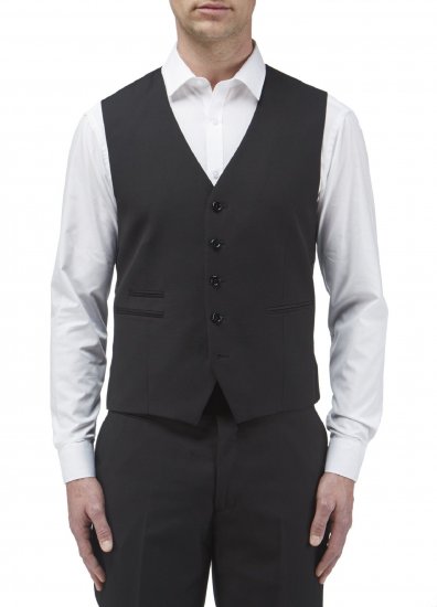 Skopes Madrid Waistcoat Black - Pakken - Grote Maten Kostuum Heren