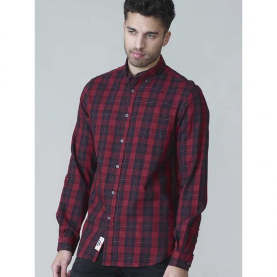 D555 Theo Long Sleeve Check Shirt - Hemden - Overhemden Grote Maten Heren