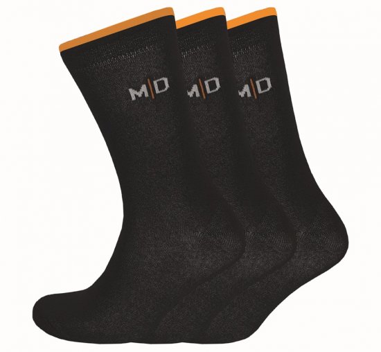 Motley Denim George Socks 3-Pack Black - Ondergoed & Zwem - Grote Maten Ondergoed Heren