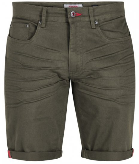 D555 Gilbert Stretch Shorts Khaki - Shorts - Grote Maten Korte Broeken Heren