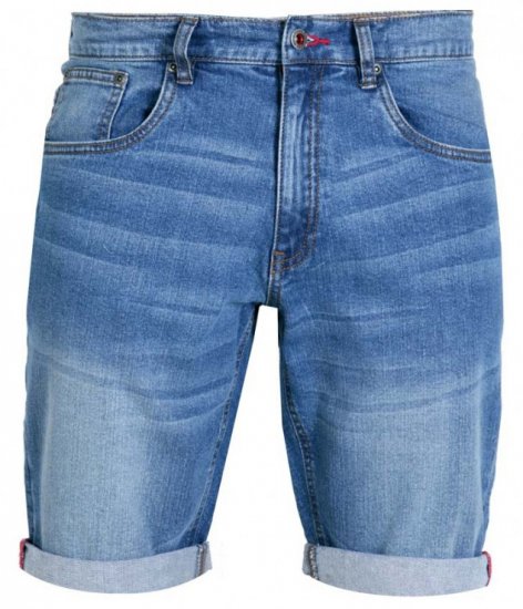 D555 Griffin Denim Shorts Stonewash - Shorts - Grote Maten Korte Broeken Heren
