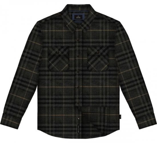 Double Outfitters GS-5233 Flanellen overhemd Zwart/Grijs - Hemden - Overhemden Grote Maten Heren