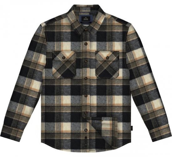 Double Outfitters GS-5233 Flanellen overhemd Navyblauw/Beige - Hemden - Overhemden Grote Maten Heren